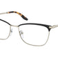 Prada PR57WV Irregular Eyeglasses  AAV1O1-Black/Pale Gold 55-140-17 - Color Map Black