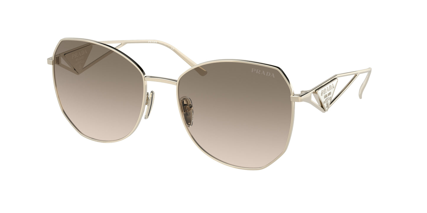 Prada PR57YS Irregular Sunglasses  ZVN3D0-Pale Gold 57-140-18 - Color Map Gold
