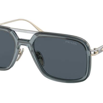 Prada PR57ZS Pillow Sunglasses  19F09T-Transparent Graphite 55-140-19 - Color Map Grey