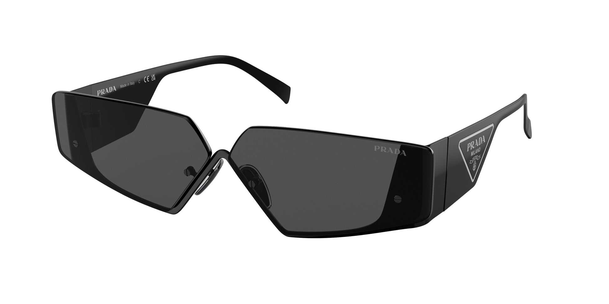 Prada PR58ZS Irregular Sunglasses  1AB06L-Black 70-135-7 - Color Map Black