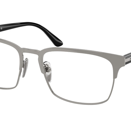 Prada PR58ZV Rectangle Eyeglasses  5AV1O1-Gunmetal 57-145-19 - Color Map Grey