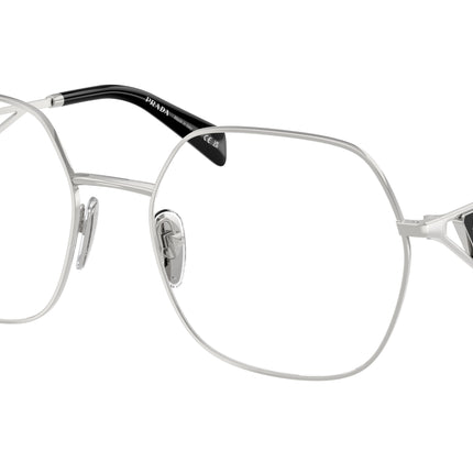 Prada PR59ZV Irregular Eyeglasses  1BC1O1-Silver 56-140-19 - Color Map Silver
