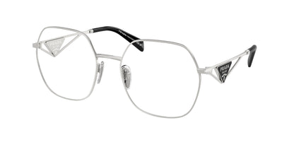 Prada PR59ZV Irregular Eyeglasses  1BC1O1-Silver 56-140-19 - Color Map Silver