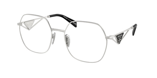 Prada PR59ZV Irregular Eyeglasses  1BC1O1-Silver 56-140-19 - Color Map Silver