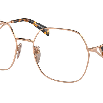 Prada PR59ZV Irregular Eyeglasses  SVF1O1-Pink Gold 56-140-19 - Color Map Pink