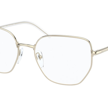 Prada PR60WV Irregular Eyeglasses  ZVN1O1-Pale Gold 53-140-18 - Color Map Gold