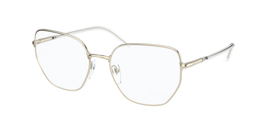 Prada PR60WV Irregular Eyeglasses  ZVN1O1-Pale Gold 53-140-18 - Color Map Gold
