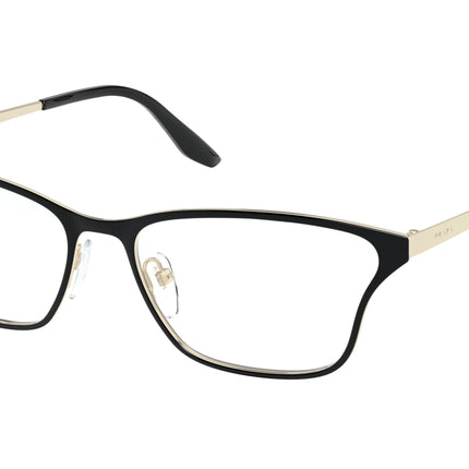 Prada CATWOLK PR60XV Butterfly Eyeglasses  AAV1O1-Top Black/Pale Gold 55-145-16 - Color Map Black