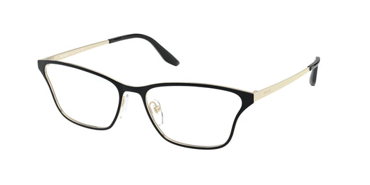 Prada CATWOLK PR60XV Butterfly Eyeglasses  AAV1O1-Top Black/Pale Gold 55-145-16 - Color Map Black