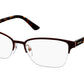 Prada MILLENNIALS PR61XV Cat Eye Eyeglasses  3311O1-Brown 54-145-17 - Color Map Brown