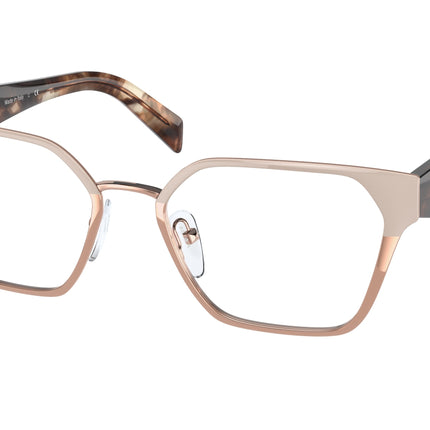 Prada PR63WV Irregular Eyeglasses  05L1O1-Powder/Pink Gold 53-140-18 - Color Map Grey