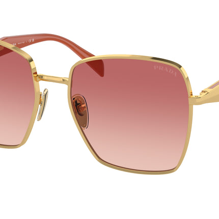 Prada PR64ZS Square Sunglasses  5AK01Z-Gold 57-140-18 - Color Map Gold