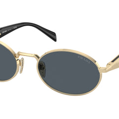 Prada PR65ZS Oval Sunglasses  ZVN09T-Pale Gold 55-140-20 - Color Map Gold