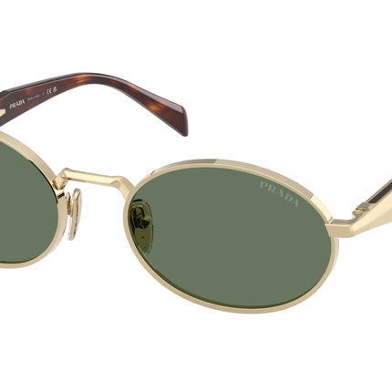 Prada PR65ZS Oval Sunglasses  ZVN70L-Pale Gold 55-140-20 - Color Map Gold