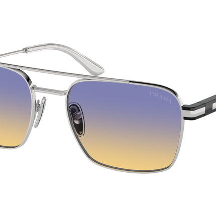 Prada PR67ZS Pillow Sunglasses  1BC06Z-Silver 56-145-18 - Color Map Silver