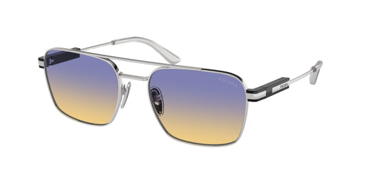 Prada PR67ZS Pillow Sunglasses  1BC06Z-Silver 56-145-18 - Color Map Silver