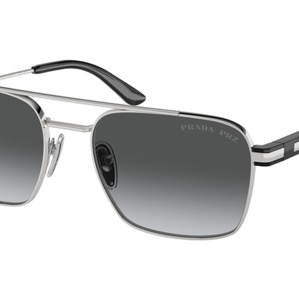 Prada PR67ZS Pillow Sunglasses  1BC5W1-Silver 56-145-18 - Color Map Silver