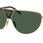 Prada PR69ZS Rectangle Sunglasses  5AK05V-Gold 37-130-137 - Color Map Gold