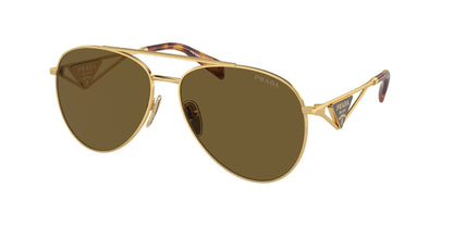 Prada PR73ZS Pilot Sunglasses  5AK01T-Gold 61-140-14 - Color Map Gold