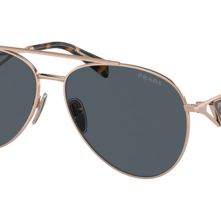 Prada PR73ZS Pilot Sunglasses  SVF09T-Rose Gold 58-140-14 - Color Map Gold