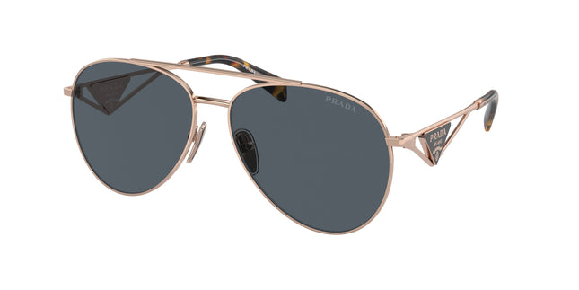 Prada PR73ZS Pilot Sunglasses  SVF09T-Rose Gold 58-140-14 - Color Map Gold