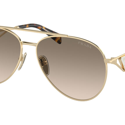 Prada PR73ZS Pilot Sunglasses  ZVN3D0-Pale Gold 58-140-14 - Color Map Gold