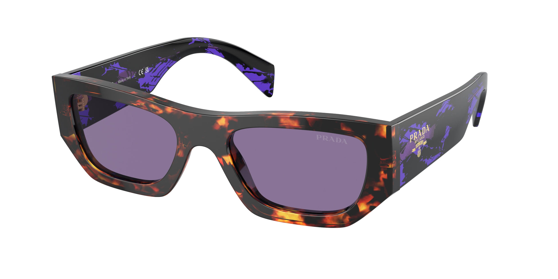 Prada PRA01SF Pillow Sunglasses  14O50B-Havana 55-145-17 - Color Map Tortoise