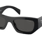 Prada PRA01SF Pillow Sunglasses  16K08Z-Black 55-145-17 - Color Map Black