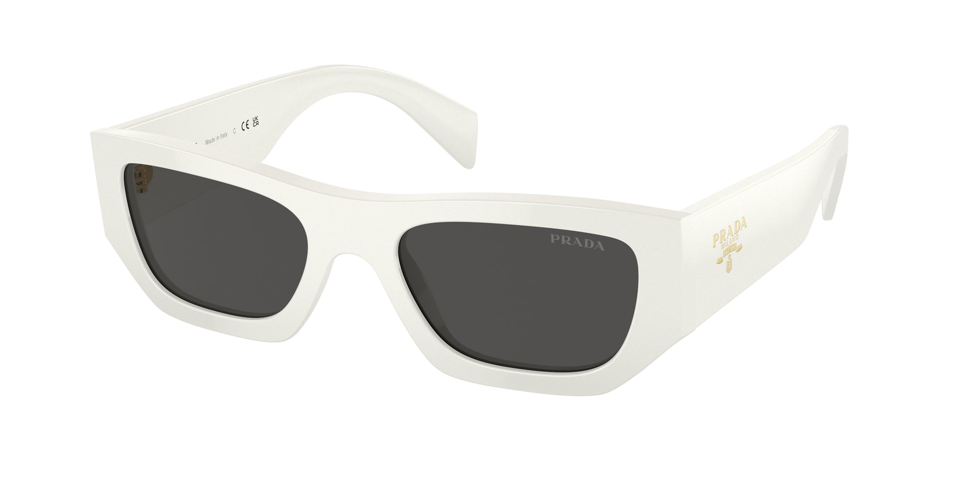 Prada PRA01SF Pillow Sunglasses  17K08Z-White 55-145-17 - Color Map White