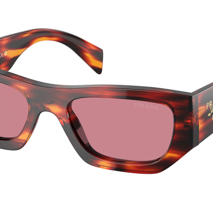 Prada PRA01S Pillow Sunglasses  13O80B-Havana Red 53-145-20 - Color Map Red