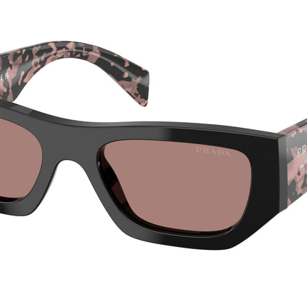 Prada PRA01S Pillow Sunglasses  13P60B-Black 53-145-20 - Color Map Black