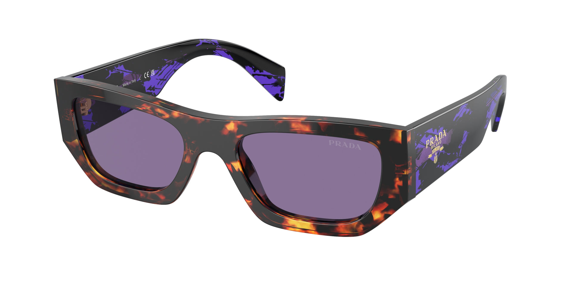 Prada PRA01S Pillow Sunglasses  14O50B-Havana 53-145-20 - Color Map Tortoise