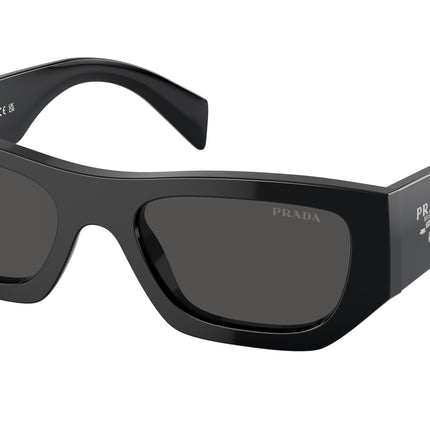 Prada PRA01S Pillow Sunglasses  16K08Z-Black 53-145-20 - Color Map Black