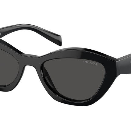 Prada PRA02SF Butterfly Sunglasses  16K08Z-Black 55-140-17 - Color Map Black