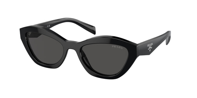 Prada PRA02SF Butterfly Sunglasses  16K08Z-Black 55-140-17 - Color Map Black