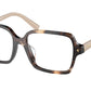 Prada PRA02VF Pillow Eyeglasses  07R1O1-Havana Caramel 55-145-16 - Color Map Brown