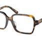 Prada PRA02VF Pillow Eyeglasses  VAU1O1-Havana Clear 55-145-16 - Color Map Tortoise