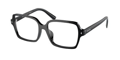 Prada PRA02V Pillow Eyeglasses  1AB1O1-Black 53-145-17 - Color Map Black