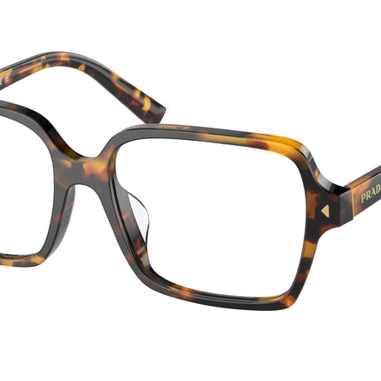 Prada PRA02V Pillow Eyeglasses  VAU1O1-Havana Clear 53-145-17 - Color Map Tortoise