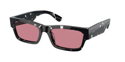 Prada PRA03SF Rectangle Sunglasses  15O70C-Havana Black 58-145-17 - Color Map Brown