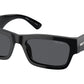 Prada PRA03SF Rectangle Sunglasses  16K07T-Black 58-145-17 - Color Map Black