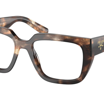 Prada PRA03V Irregular Eyeglasses  14P1O1-Havana Caramel 52-140-18 - Color Map Brown