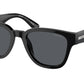 Prada PRA04SF Pillow Sunglasses  16K07T-Black 54-145-18 - Color Map Black
