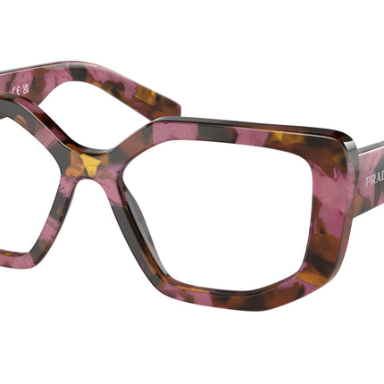 Prada PRA04V Irregular Eyeglasses  18N1O1-Havana Cognac 52-140-16 - Color Map Brown