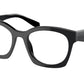 Prada PRA05V Irregular Eyeglasses  16K1O1-Black 52-140-20 - Color Map Black