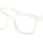 Prada PRA05V Irregular Eyeglasses  17K1O1-White Ivory 52-140-20 - Color Map White