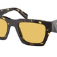 Prada PRA06SF Pillow Sunglasses  16O10C-Tortoise Black Malt 54-145-19 - Color Map Brown