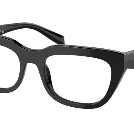 Prada PRA06VF Irregular Eyeglasses  16K1O1-Black 55-140-18 - Color Map Black