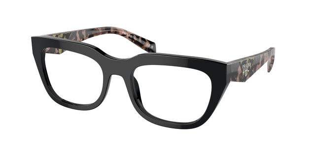 Prada PRA06V Irregular Eyeglasses  13P1O1-Black 54-140-19 - Color Map Black