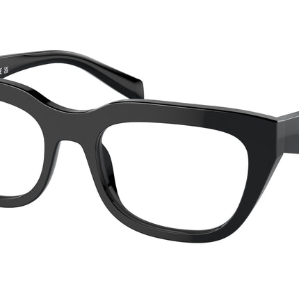 Prada PRA06V Irregular Eyeglasses  16K1O1-Black 54-140-19 - Color Map Black